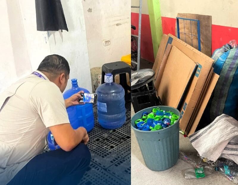 Personal de Arcsa clausuró una planta de agua purificada en Santa Rosa, El Oro