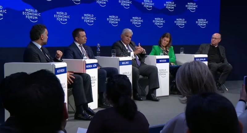 Presidente Daniel Noboa aborda en Davos 2026 los retos de seguridad, migración y empleo juvenil. Foto: Rebuilding Trust in Latin America