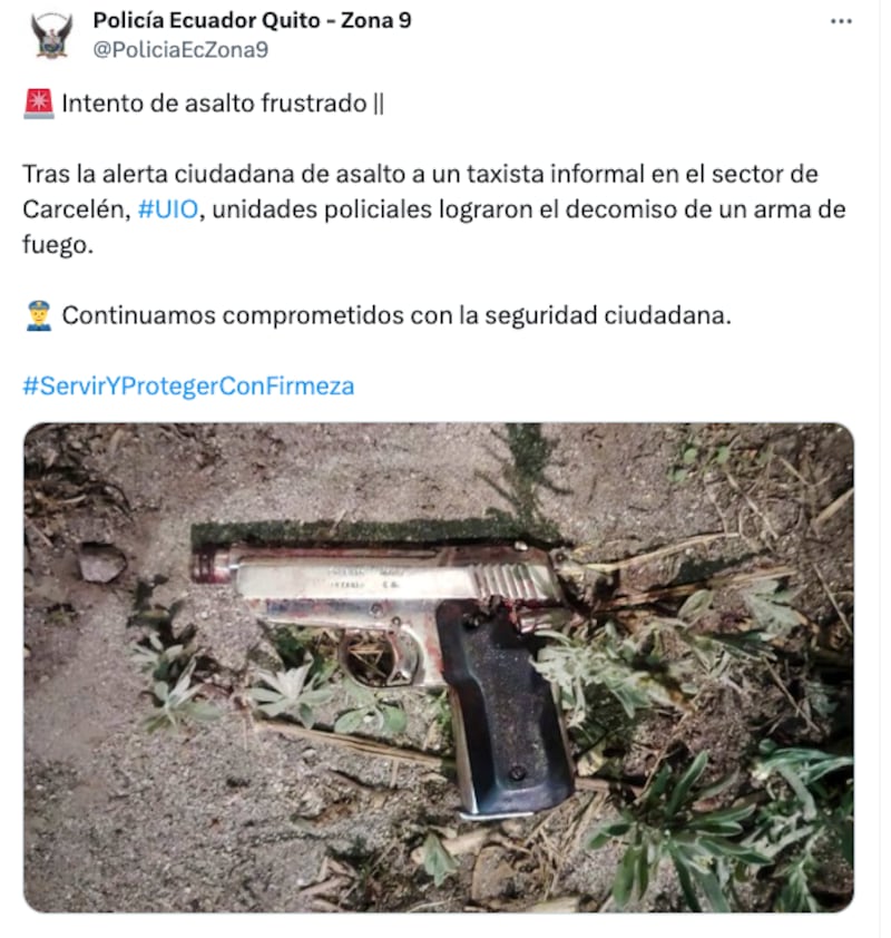 Taxista informal logró escapar de violento asalto en Carcelén, en Quito