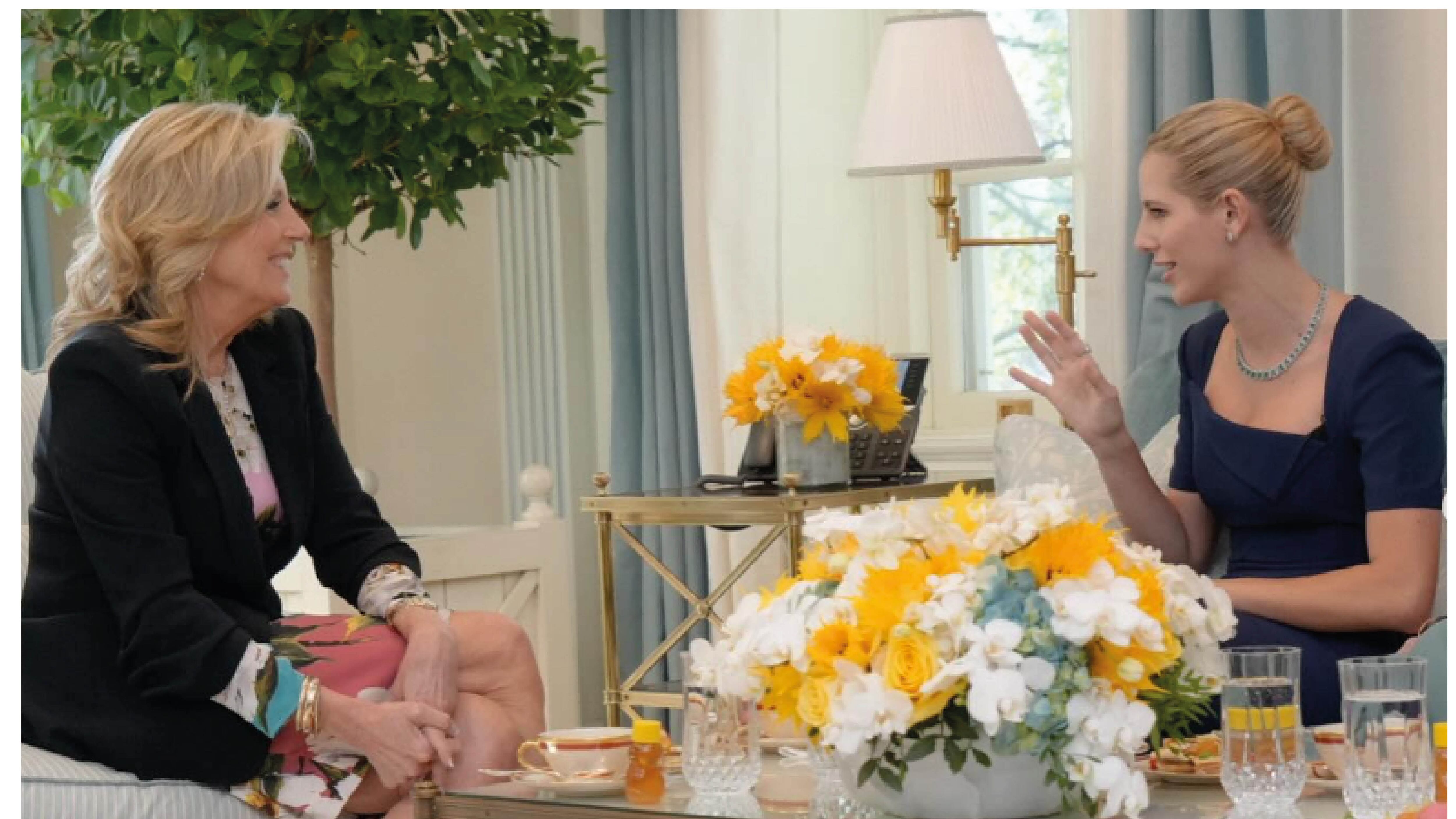 Jill Biden con Lavinia Valbonesi