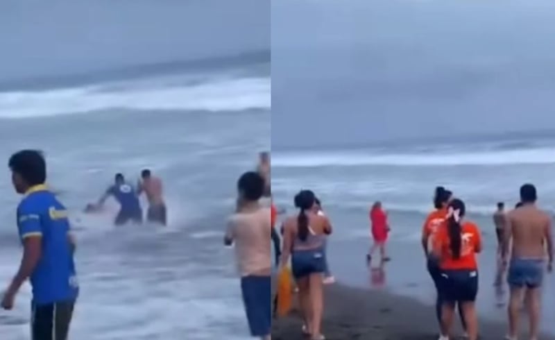 salvavidas agredido México, playa de Cuyutlán