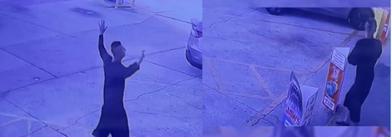 El momento en que el ladrón regresa el auto robado tras descubrir que un bebé estaba dentro fue captado por cámaras de seguridad.