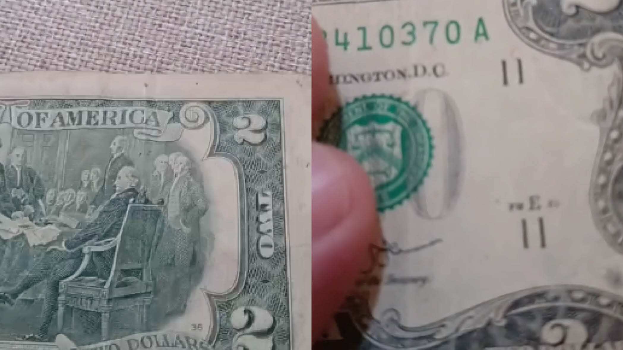 Si tienes un billete de USD 2 no lo uses ya que puede costar USD 4.500, así puedes identificarlo
