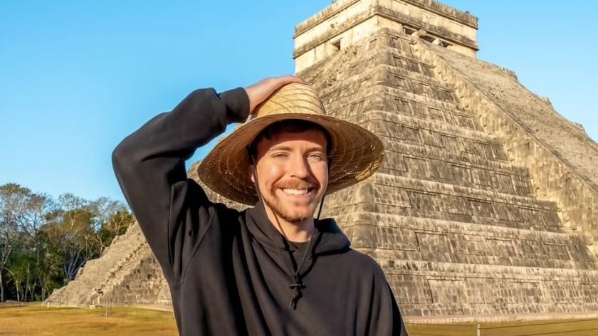 MrBeast desata polémica en México por grabar en zonas arqueológicas mayas