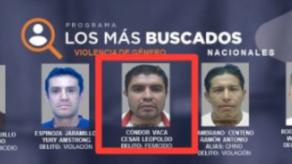César Cóndor, uno de los 100 delincuentes más buscados en Ecuador.