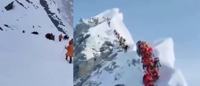 Escaladores atrapados en el Everest tras tormenta de nieve mientras equipos de rescate trabajan contrarreloj.