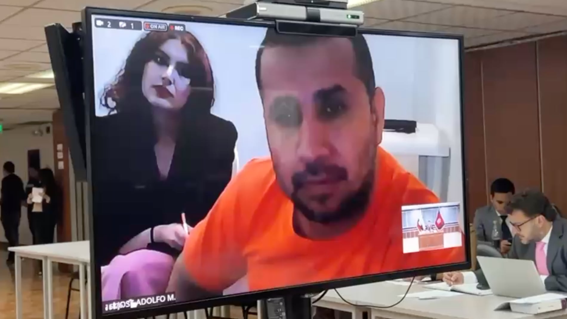 Así lució alias ‘Fito’ durante la audiencia donde se acogió al proceso de extradición