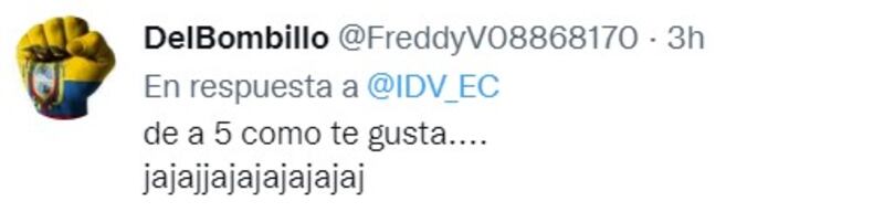 Reacción de aficionados al post de IDV