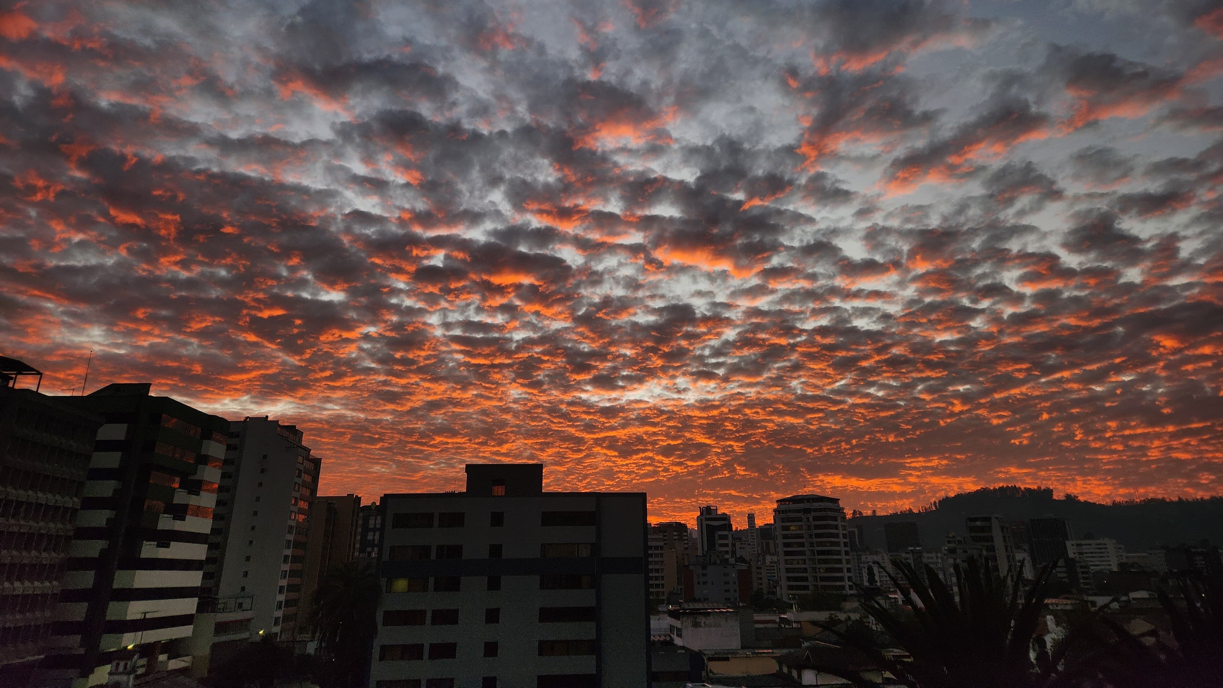 Cielo de Quito de este 23 de enero del 2025.