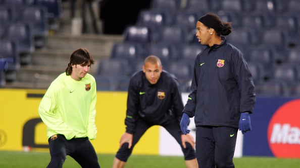 Los primeros pasos de Lionel Messi en Champions League