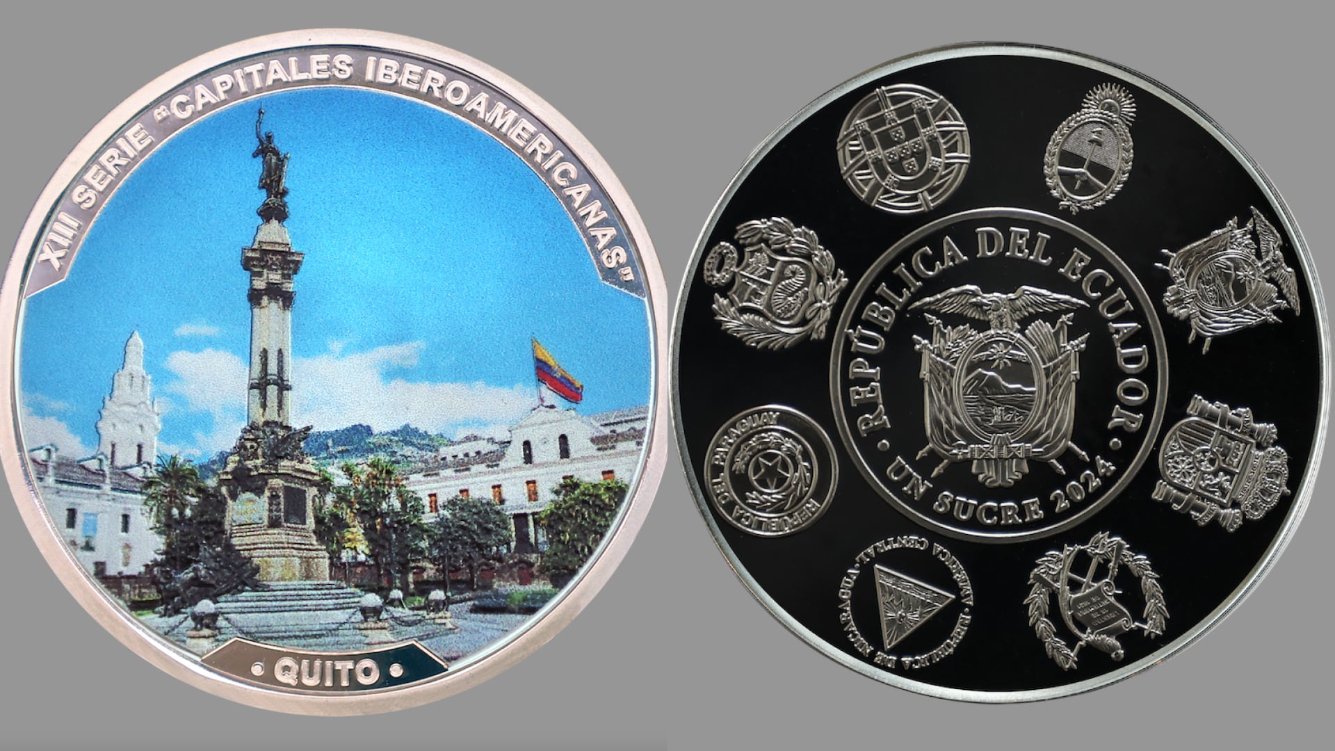 moneda conmemorativa “XIII Serie Capitales Iberoamericanas -Quito”