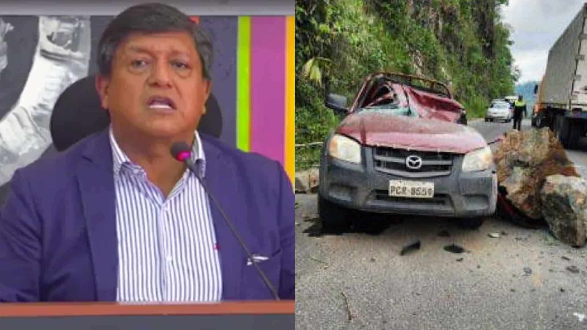 Wilson Erazo se pronuncia por estado de la vía Alóag - Santo Domingo