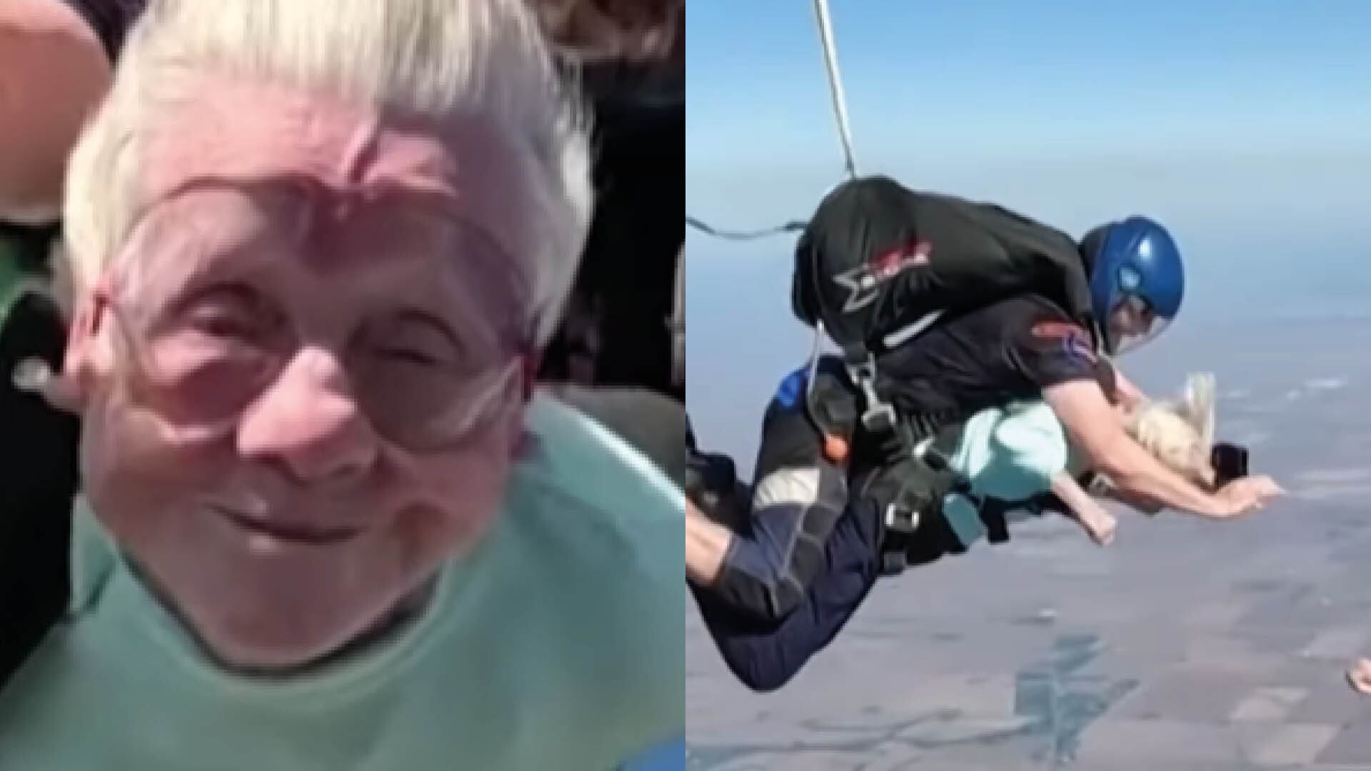 Fallece mujer de 104 años que se lanzó de un paracaídas.