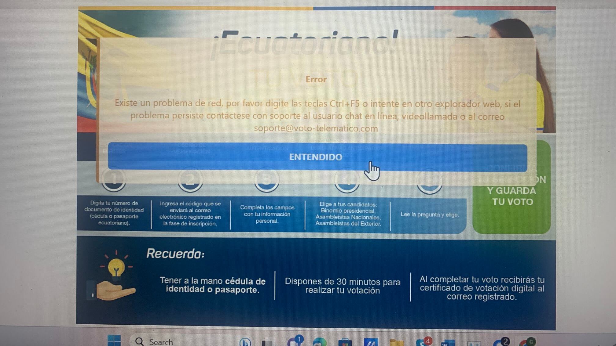 Voto telemático presenta inconvenientes