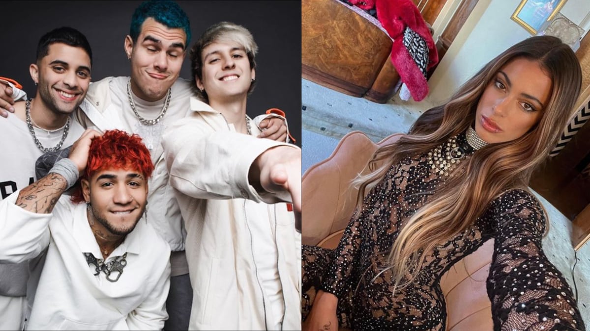 CNCO en el concierto de Tini