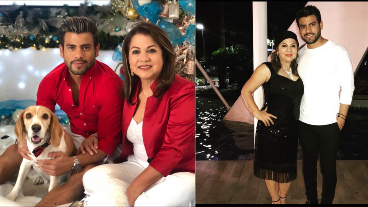 Efraín Ruales y su madre