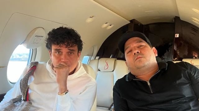 El cantante Silvestre Dangond con su amigo ‘Niko’ Arredondo’.