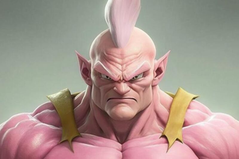 Retrato de Majin Buu según IA