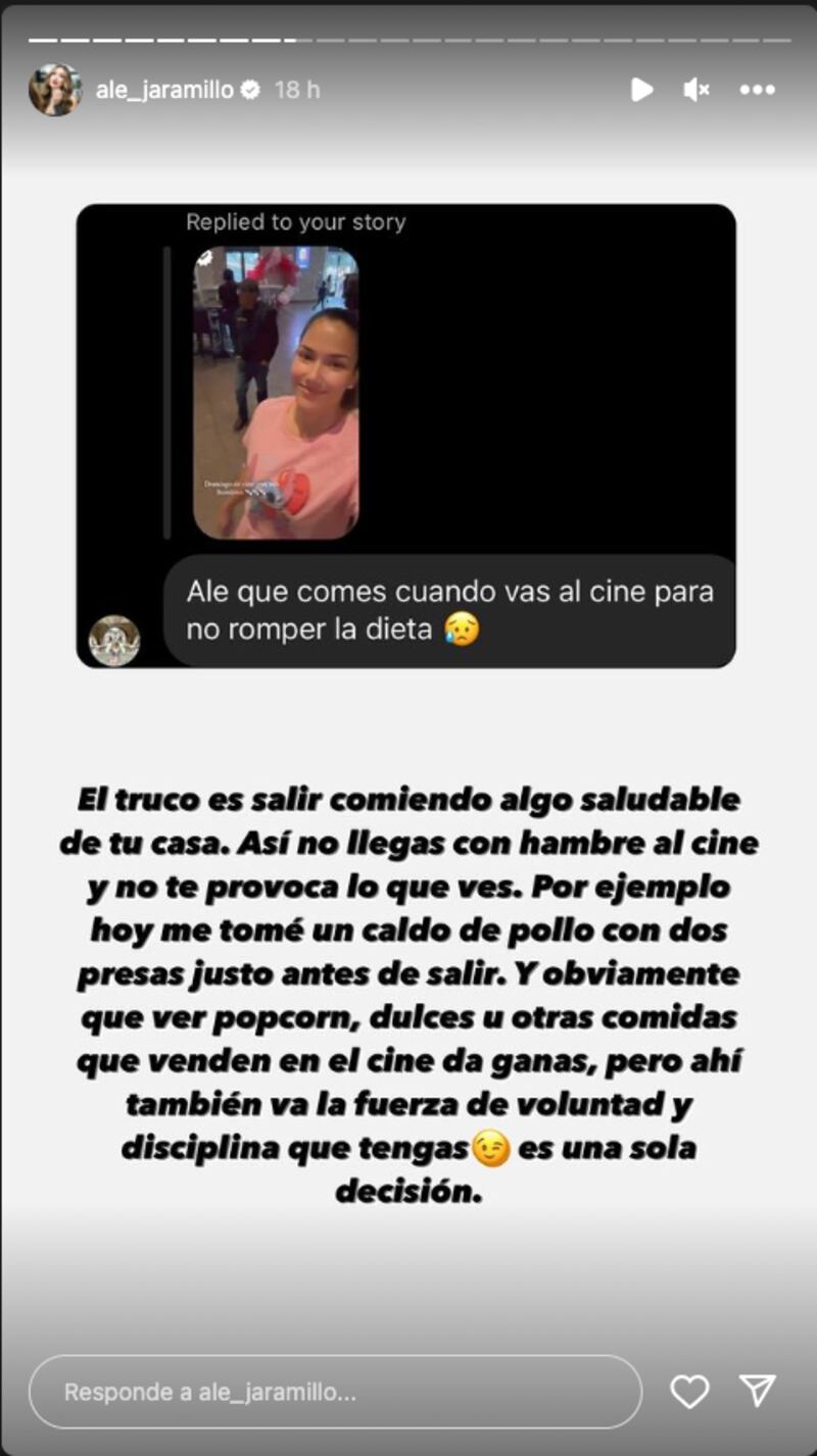 Alejandra Jaramillo revela su dieta estricta