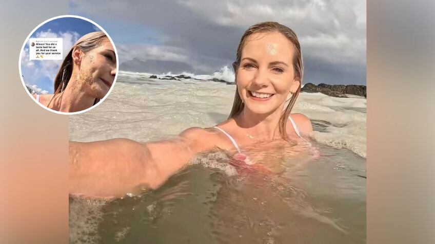 Influencer se baña en aguas negras creyendo que era espuma marina: la historia que desató alarma en redes