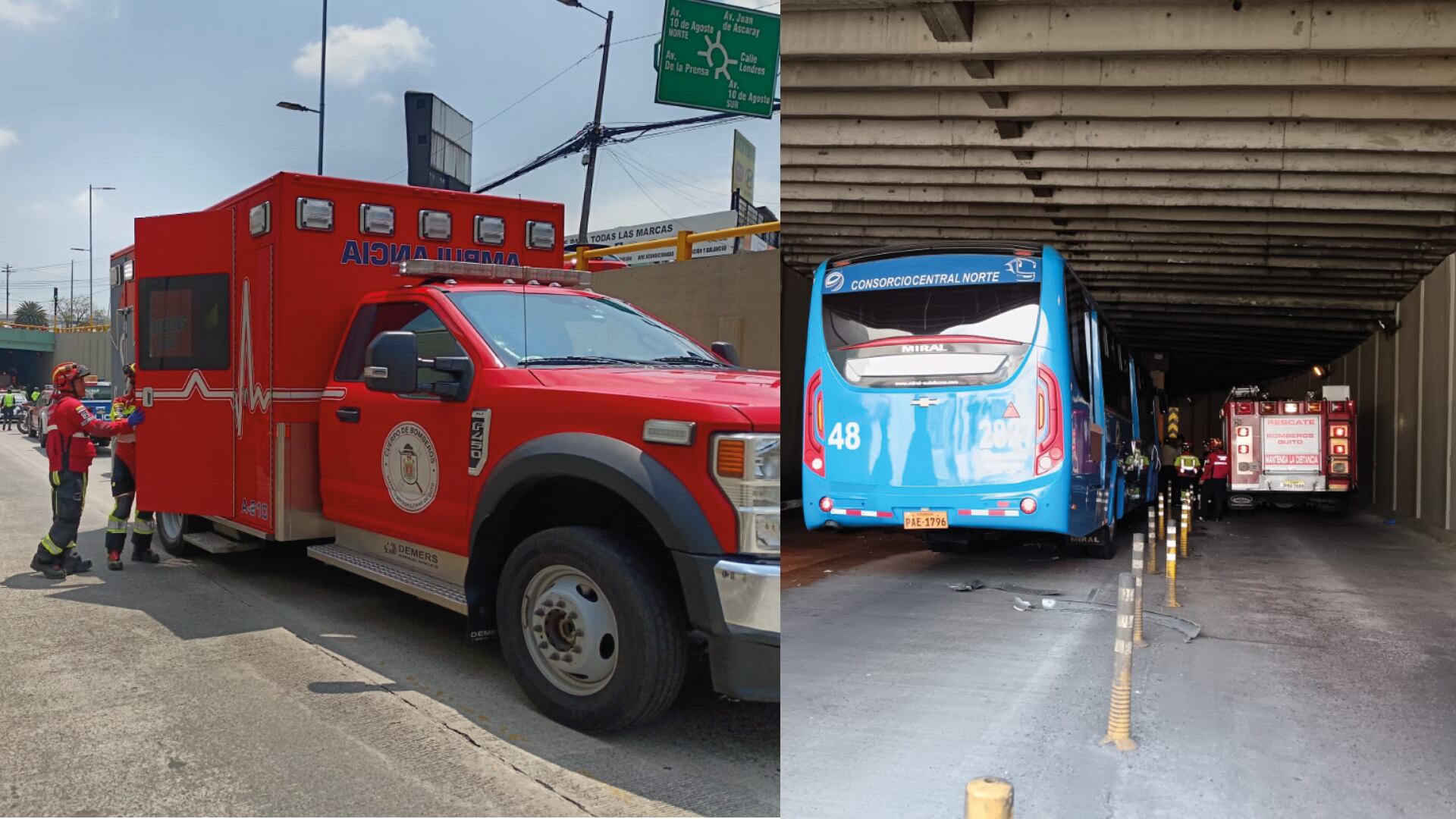 Un policía falleció en un trágico accidente en el norte de Quito