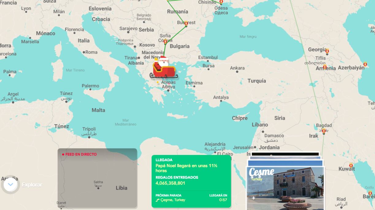 Google recorrido de Santa Claus