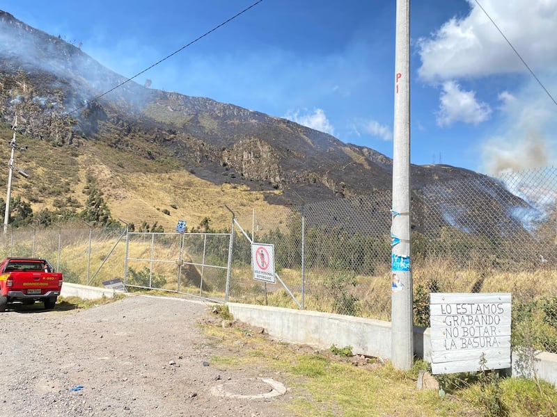 incendio Forestal en Quito
