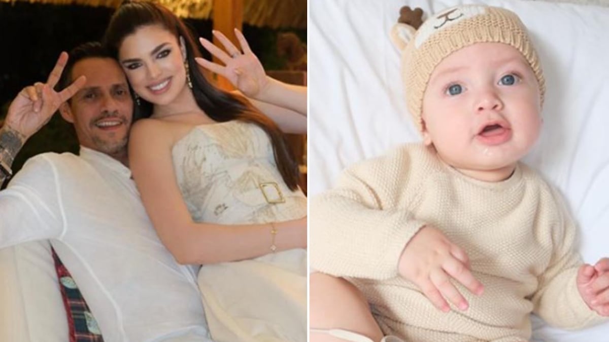 Marc Anthony y Nadia Ferreira hijo