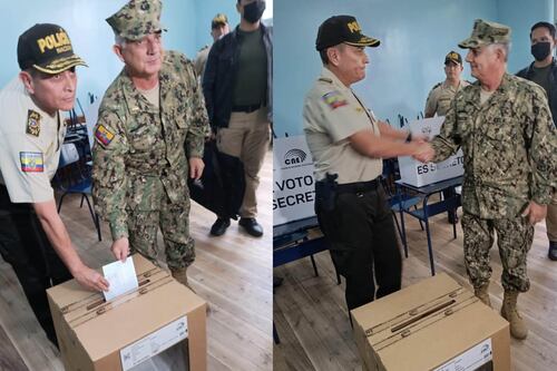 El Jefe del Comando Conjunto de las Fuerzas Armadas y el Comandante General de la Policía votaron juntos
