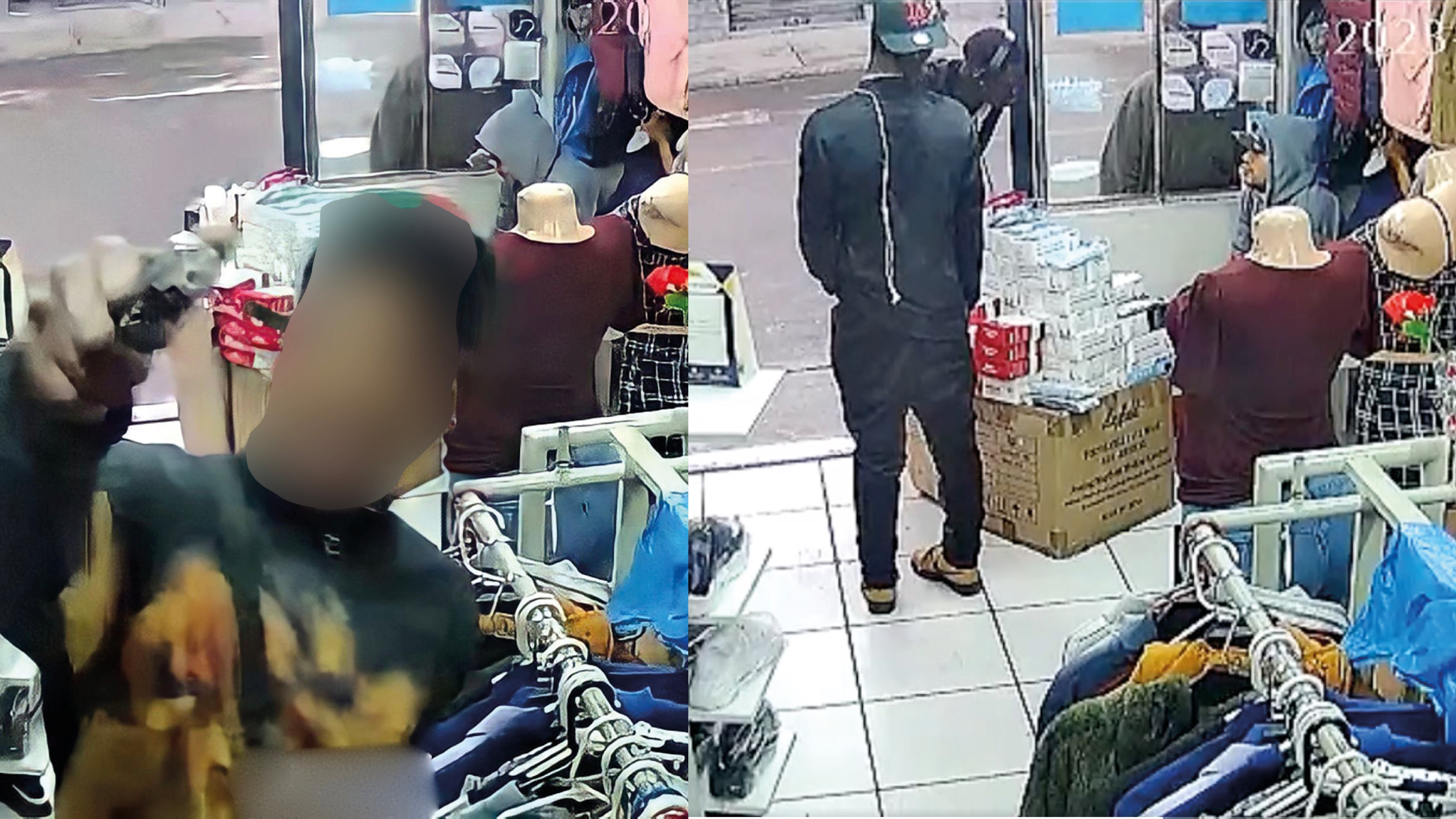 "Que me mire bien...el cartel te saluda": Delincuente modela ante la cámara antes de robar un local de ropa en La Roldós, norte de Quito