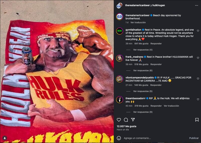 Las últimas publicaciones de Hulk Hogan
