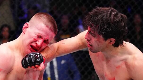 Así quedó la cara de rival de Adrián Luna Martinetti.