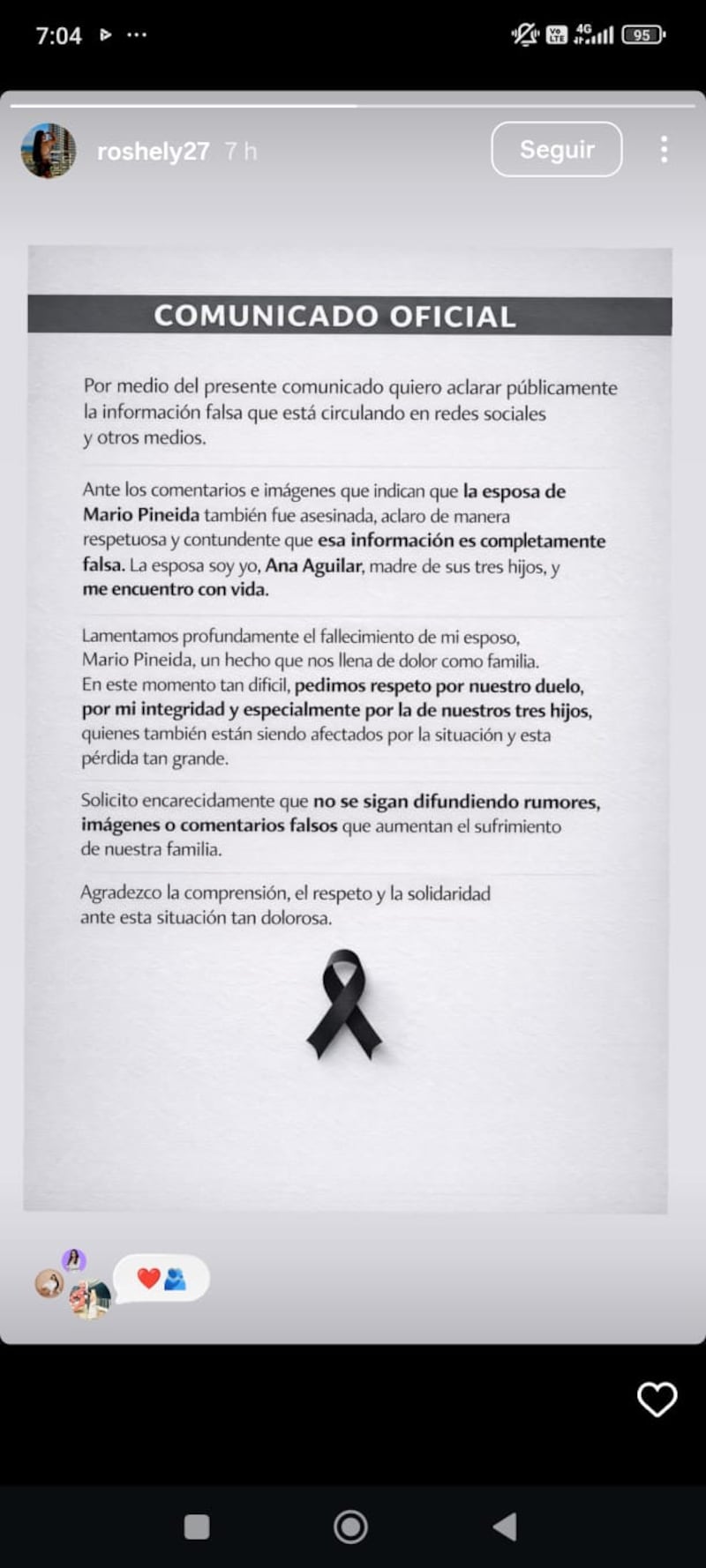 Esposa de Mario Pineida