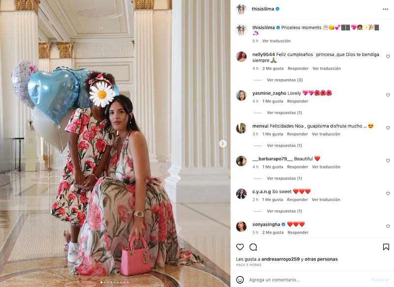 Noa, hija de Felipe Caicedo y María García