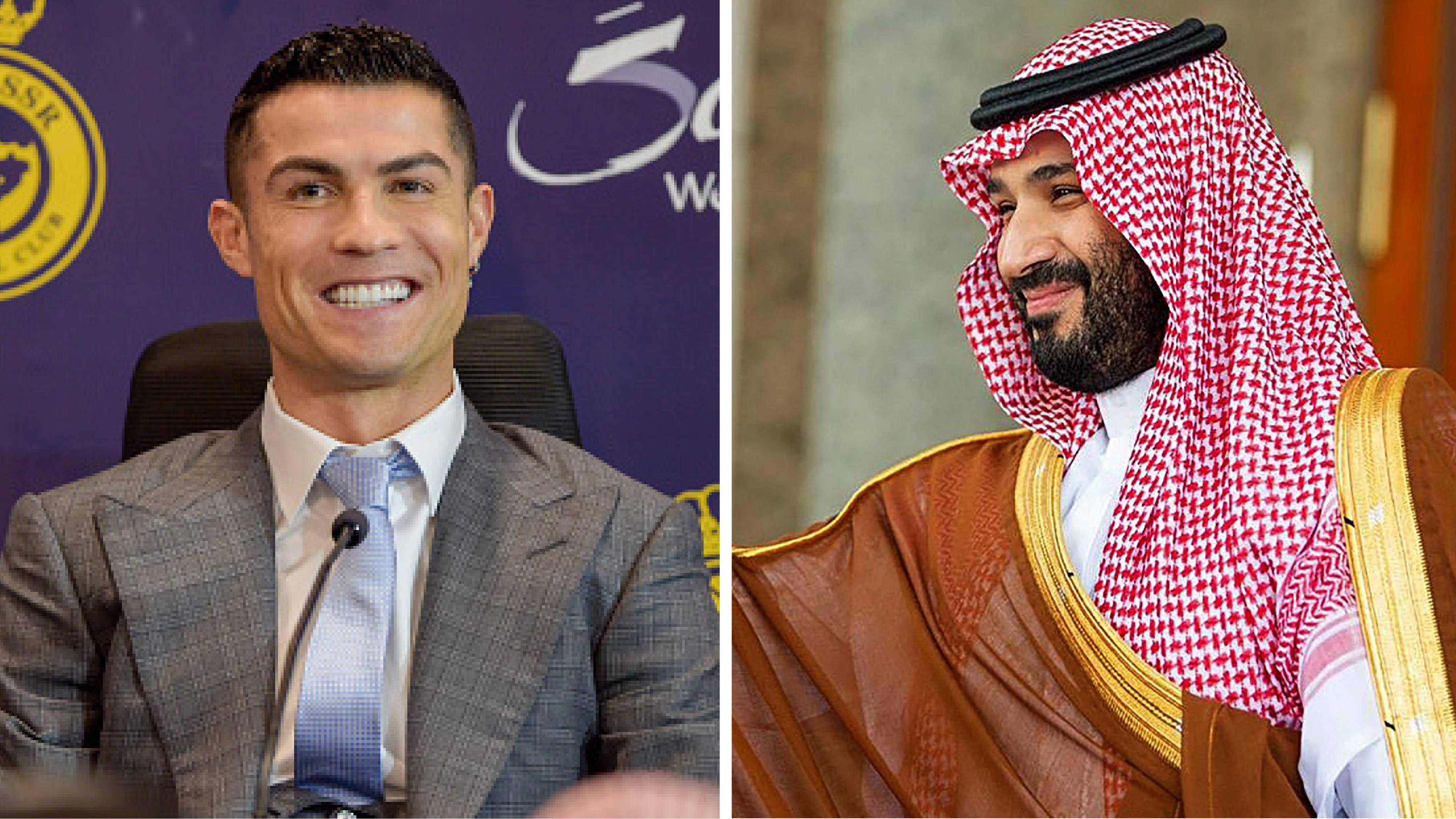 Cristiano Ronaldo junto a Muhamad Bin Salman