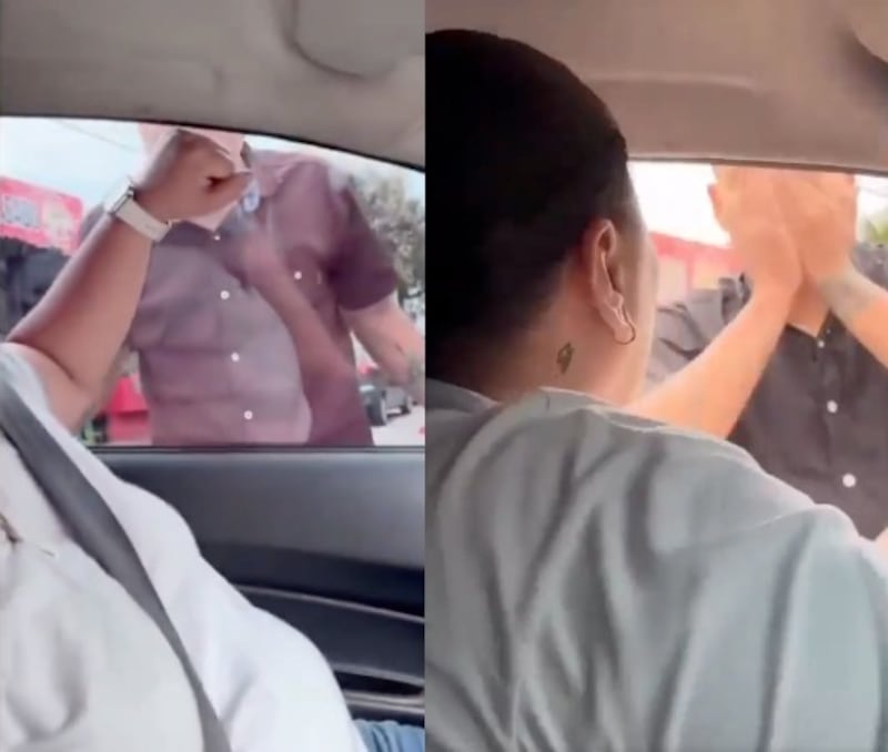 Hombre cegado por celos golpea auto en Cúcuta