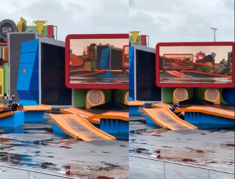 Lurrique Ferrari, accidente acrobático