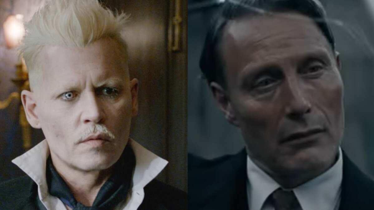 Johnny Depp y Mads Mikkelsen en Animales Fantásticos