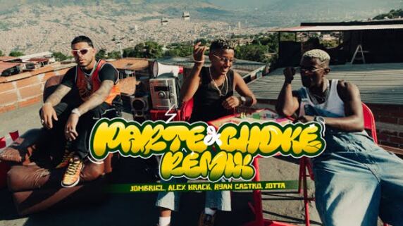 Portada del Remix de 'Parte & Choque' de Jombriel, Ryan Castro y Alex Krack