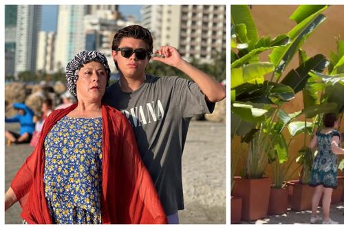 Famosa actriz colombiana fue captada con su exnovio 30 años menor en Cartagena