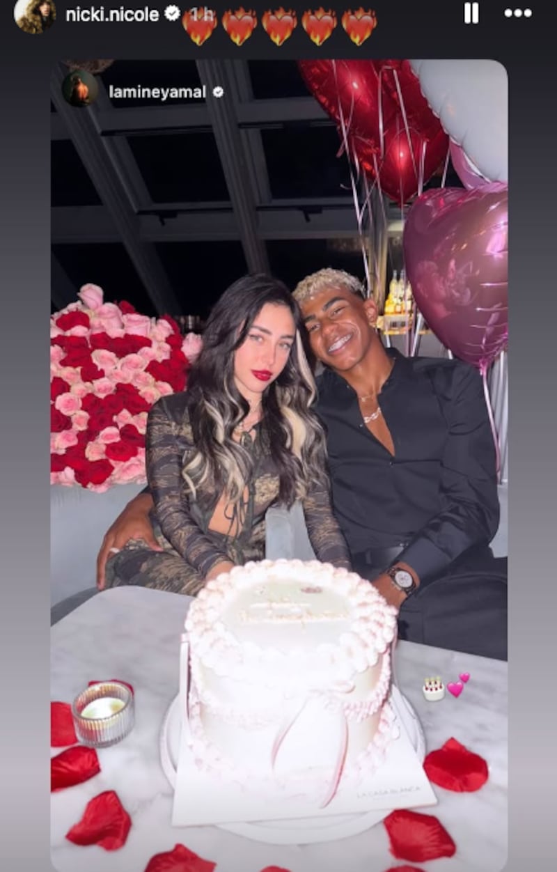 Lamine Yamal y Nicki Nicole