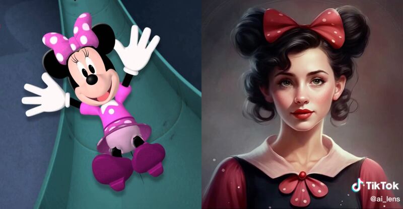 Así se vería la novia de Mickey en la vida real según la Inteligencia Artificial