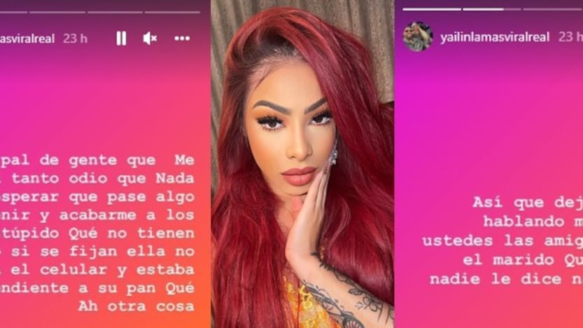 Yailin de inmediato expresó su molestia y en vez de hacer señas para que detuvieran la música o seguir con su conversación ignorando el sonido lo que hizo fue salir despavorida, y con ello la reacción de los usuarios.