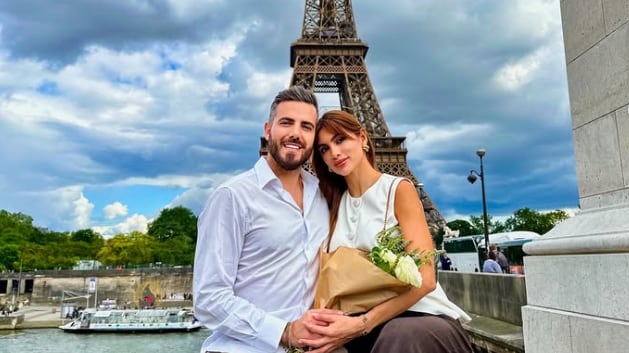 Krysthel Chuchuca y su prometido Víctor López