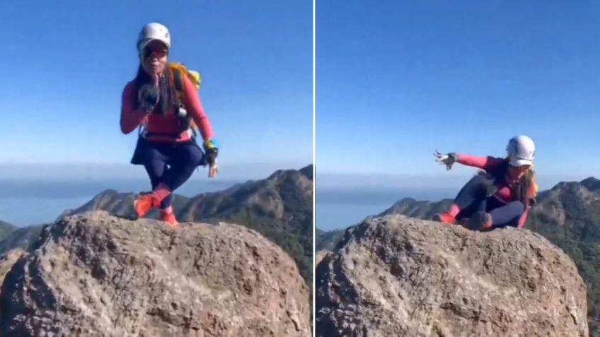 TikToker cayó a un abismo por tratar de posar para una foto