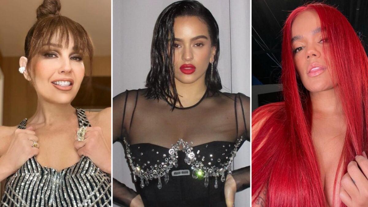 Thalía, Rosalía y Karol G entre las mejor vestidas de los Latin Grammy 2022