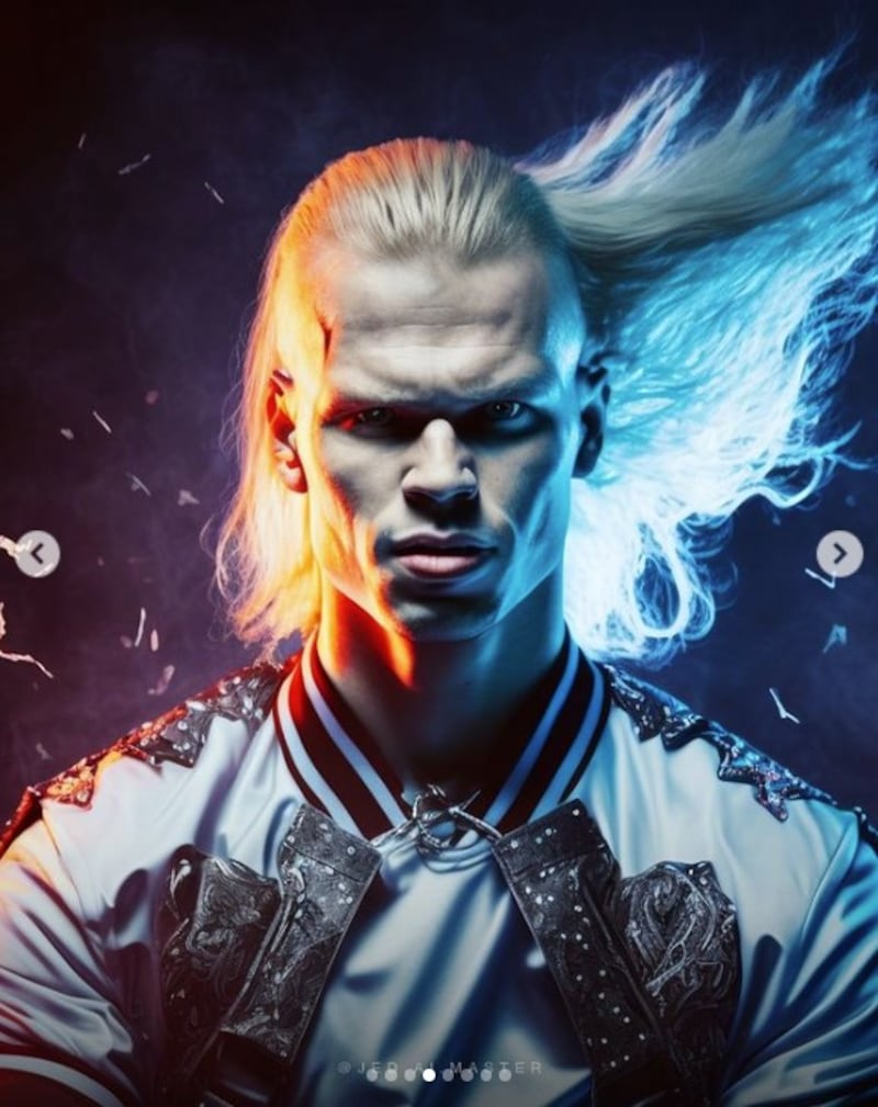 Erling Haaland en su versión rockstar