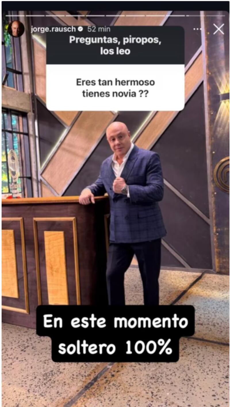 Jorge Rausch confirma que está soltero