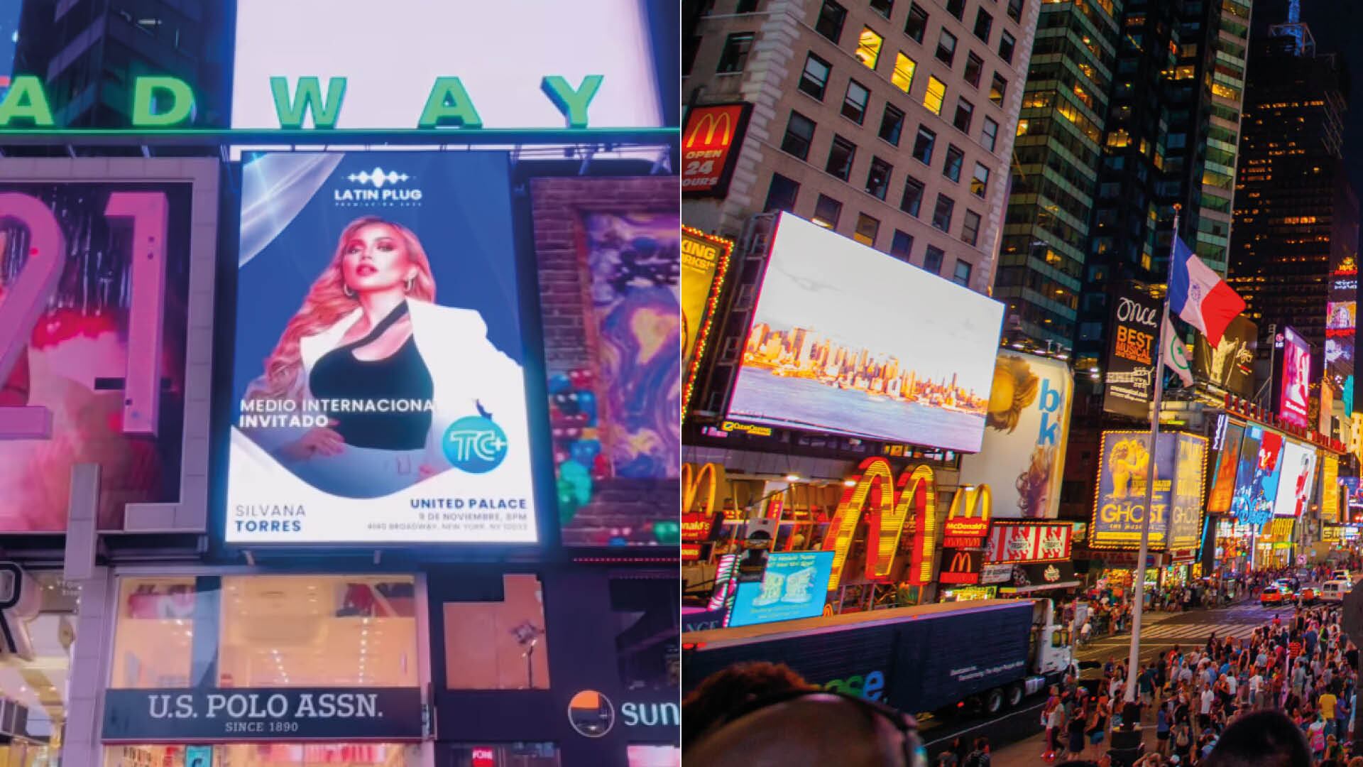 ¿Cuánto cuesta una publicidad en Times Square? La 'Veneno' Torres apareció en las pantallas de USA