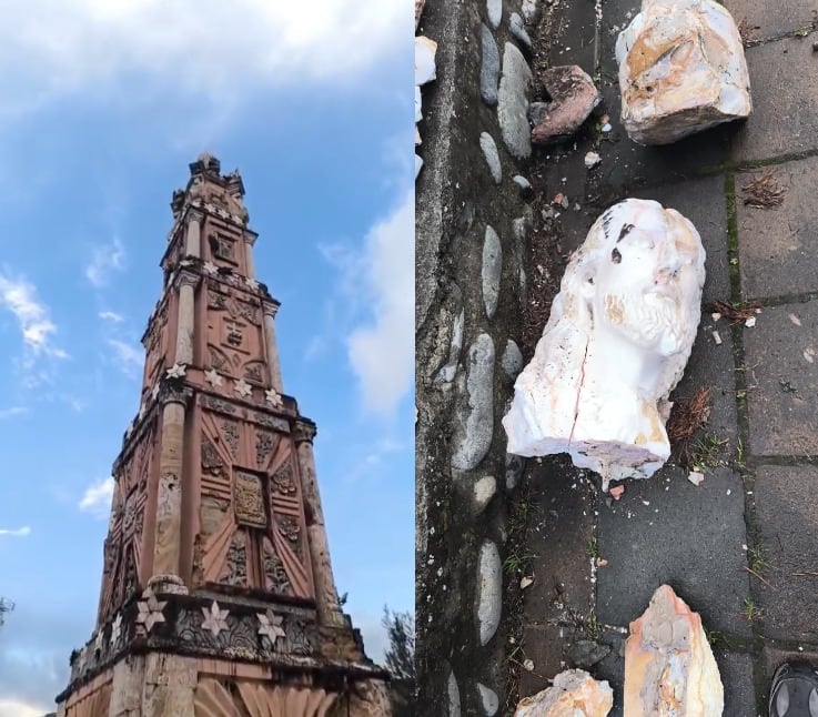 Un rayo impactó la estatua del Cristo Rey en Cuenca, provocando daños en la cabeza y laterales.